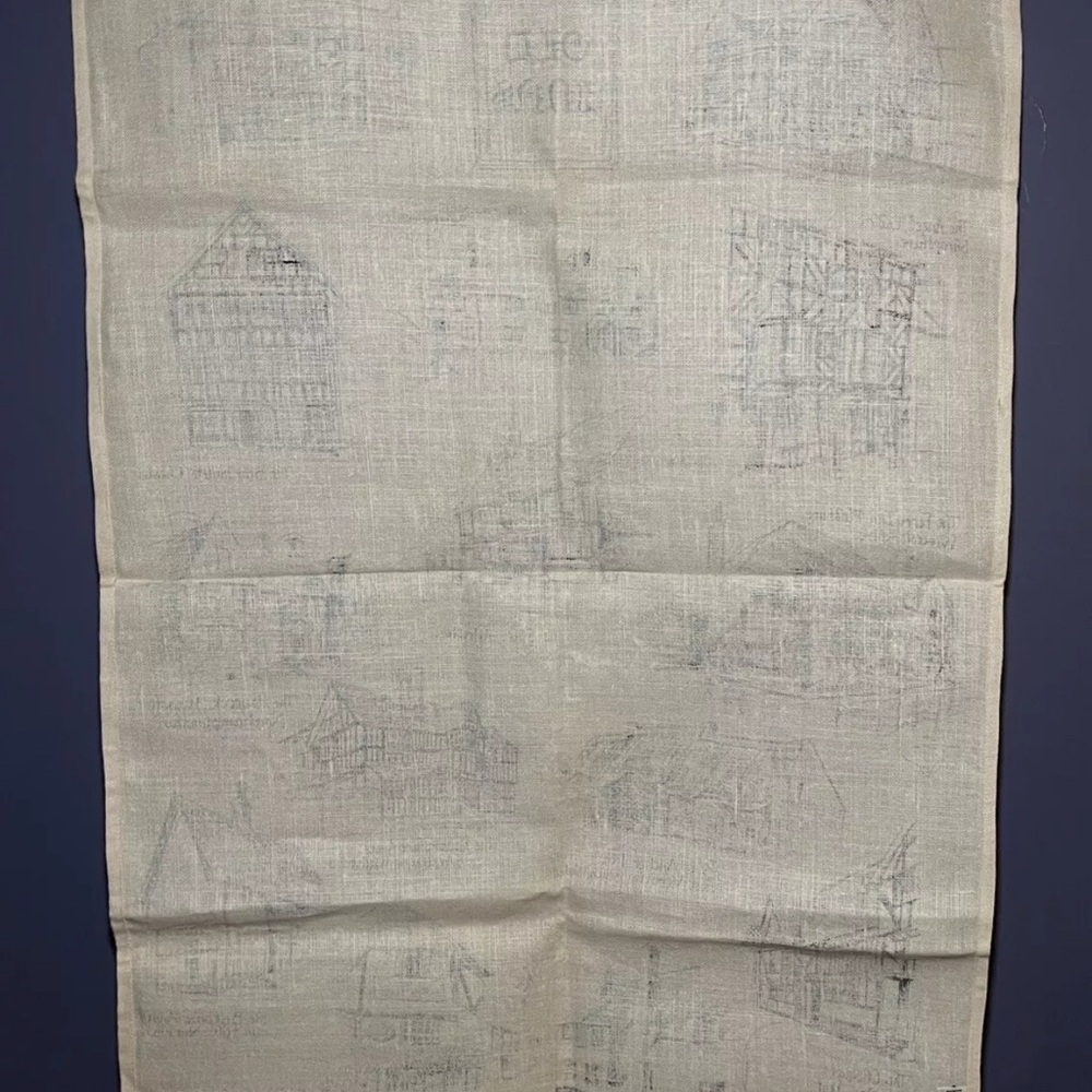 Horrockses Tea Towel “Old Inns” 100% Irish linen 1960s Vintage Original - Picture 2 of 14